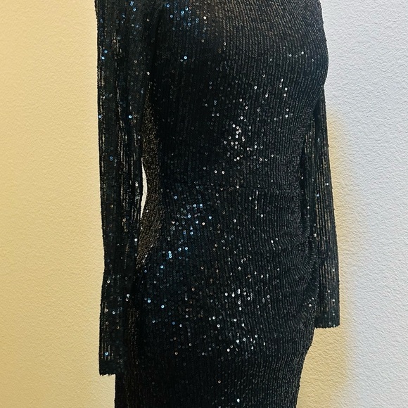 B.Smart Sequined Black Cocktail Dress. Size 3. - Picture 7 of 8